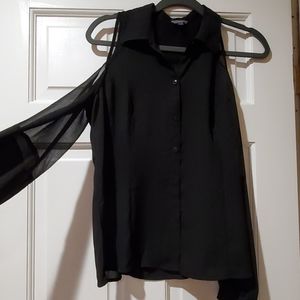 Guess Long Sleeve Sheer Blouse